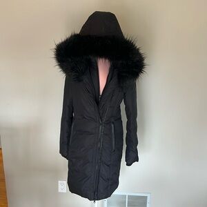 DKNY Parka with Fur Hood